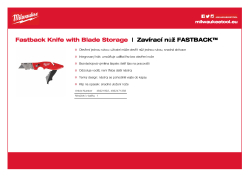 MILWAUKEE FASTBACK™ zavírací nůž se zásobníkem na čepele 4932471358 A4 PDF