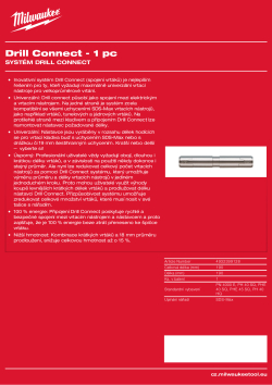 MILWAUKEE Konektor Drill Connect 4932399128 A4 PDF