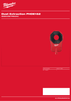 MILWAUKEE Odsávání prachu - PHDE152 4932471990 A4 PDF