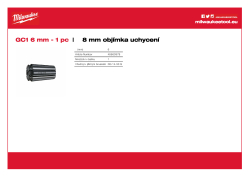 MILWAUKEE ⌀ 6 mm objímka uchycení 48660978 A4 PDF