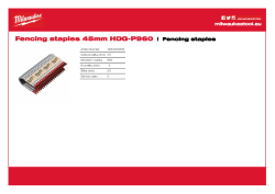 MILWAUKEE Spony – na oplocení 45mm HDG-P960 4932480359 A4 PDF