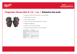 MILWAUKEE Rukavice bez prstů  8 / M 1 ks 48229741 A4 PDF