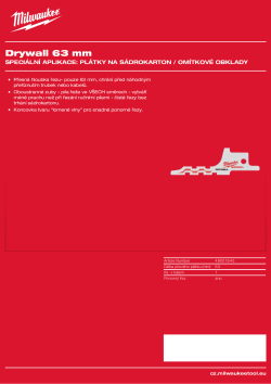 MILWAUKEE Drywall Blade 48001640 A4 PDF