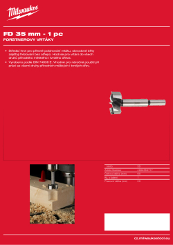 MILWAUKEE Forstner Drill Bits 4932363717 A4 PDF