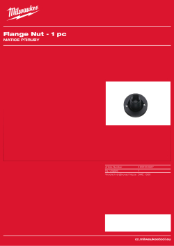 MILWAUKEE Matice příruby. 4932334667 A4 PDF