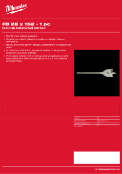 MILWAUKEE Flat Boring Drills 4932363143 A4 PDF