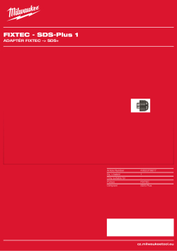 MILWAUKEE Adaptér Fixtec -> SDS+ 4932379877 A4 PDF