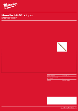MILWAUKEE 18″ dřevěná výměná zahnutá rukojeť na 14 oz hlavici. 4931428170 A4 PDF