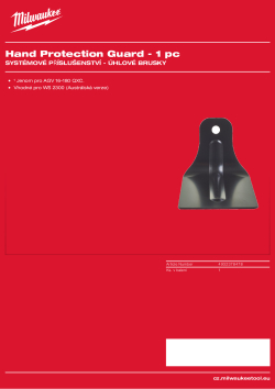 MILWAUKEE Ochranný kryt na ruce 4932378478 A4 PDF