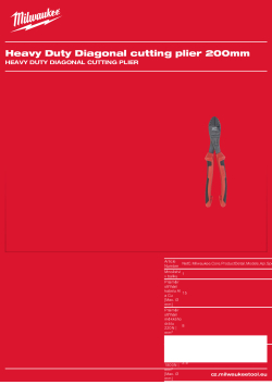 MILWAUKEE Diagonální štípací kleště Heavy Duty 4932492464 A4 PDF