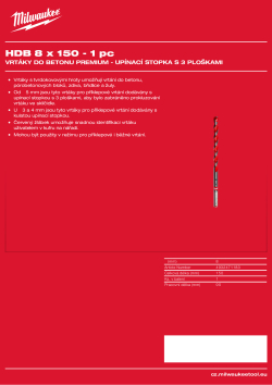 MILWAUKEE Hammer Drill Bit NG 4932471183 A4 PDF