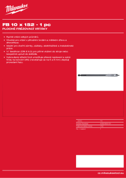 MILWAUKEE Flat Boring Drills 4932363131 A4 PDF
