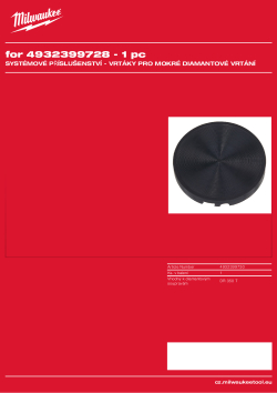 MILWAUKEE Výměnný gumový kruh pro DR 350 T 4932399730 A4 PDF