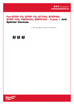MILWAUKEE Anti Splinter Devices 4931449320 A4 PDF
