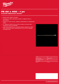 MILWAUKEE Flat Boring Drills 4932352498 A4 PDF