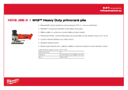 MILWAUKEE M18™ Heavy Duty přímočará pila 4933417845 A4 PDF