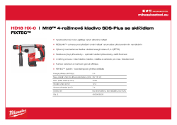 MILWAUKEE M18™ 4-režimové kladivo SDS-plus se sklíčidlem FIXTEC™ 4933408320 A4 PDF