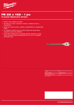 MILWAUKEE Flat Boring Drills 4932363139 A4 PDF