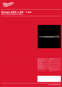 MILWAUKEE Sekáč SDS-Plus drážkovací 4932339627 A4 PDF