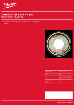 MILWAUKEE DIN22 Cu 120 4932451750 A4 PDF