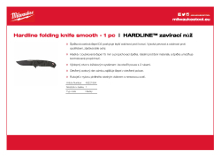 MILWAUKEE HARDLINE™ zavírací nůž - hladký 48221994 A4 PDF