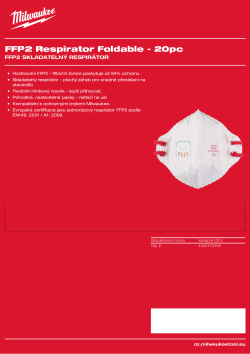 MILWAUKEE FFP2 skladatelný respirátor - 20 ks 4932479238 A4 PDF