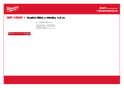 MILWAUKEE Vodicí lišta z hliníku 1,4 m 4932479066 A4 PDF