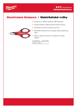 MILWAUKEE Elektrikářské nůžky 4932478620 A4 PDF