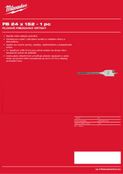 MILWAUKEE Flat Boring Drills 4932363140 A4 PDF