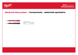 MILWAUKEE Elektrické testovací sondy (1000 Volt/10 Amper) hlavice 125 mm 49771004 A4 PDF