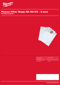 MILWAUKEE Netkané sáčky pro AS 30/42 4932459689 A4 PDF