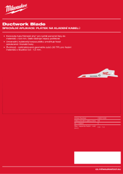 MILWAUKEE Ductwork Blade 48001630 A4 PDF