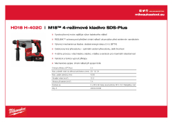 MILWAUKEE M18™ 4-režimové kladivo SDS-Plus 4933443468 A4 PDF