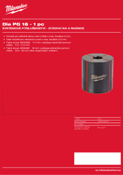 MILWAUKEE Raznice M16 4932430915 A4 PDF
