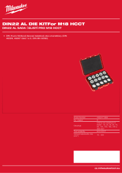 MILWAUKEE DIN22 Al sada čelistí pro M18 HCCT 4932471998 A4 PDF
