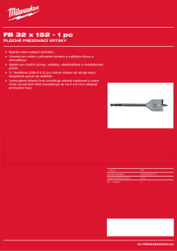 MILWAUKEE Flat Boring Drills 4932363145 A4 PDF