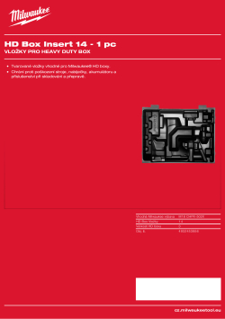 MILWAUKEE Heavy Duty Box Inserts 4932453856 A4 PDF