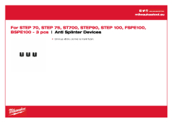MILWAUKEE Anti Splinter Devices 4931449320 A4 PDF