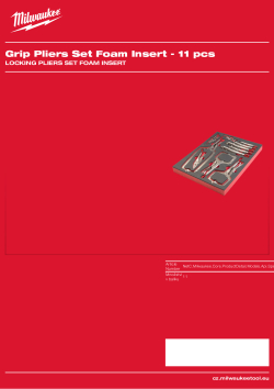 MILWAUKEE TORQUE LOCK™ pěnová vložka sada upínacích kleští 11 ks 4932493251 A4 PDF
