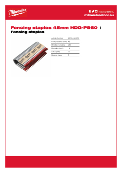 MILWAUKEE Spony – na oplocení 45mm HDG-P960 4932480359 A4 PDF