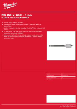 MILWAUKEE Flat Boring Drills 4932363141 A4 PDF