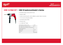 MILWAUKEE 950 W, jednorychlostní vrtačka 4933428550 A4 PDF