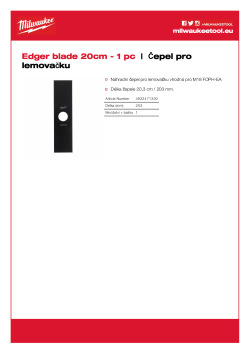 MILWAUKEE Čepel pro lemovačku - 1 ks 4932471330 A4 PDF