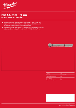 MILWAUKEE Forstner Drill Bits 4932363705 A4 PDF