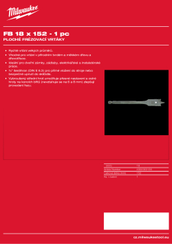 MILWAUKEE Flat Boring Drills 4932363136 A4 PDF