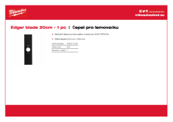 MILWAUKEE Čepel pro lemovačku - 1 ks 4932471330 A4 PDF