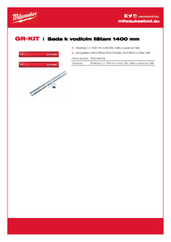 MILWAUKEE Sada k vodícím lištam 1400 mm 4932480906 A4 PDF