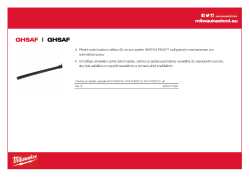 MILWAUKEE Vodicí hadice pro automatický posuv SWITCH PACK™ 4932471994 A4 PDF