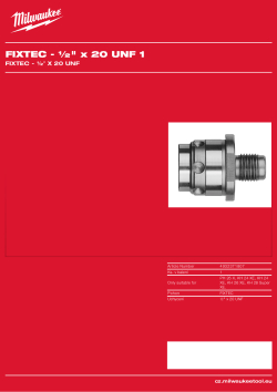 MILWAUKEE FIXTEC - ½″ x 20 UNF 1 4932371807 A4 PDF