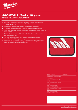 MILWAUKEE SADA 10 KS PILOVÝCH PLÁTKŮ 49220220 A4 PDF